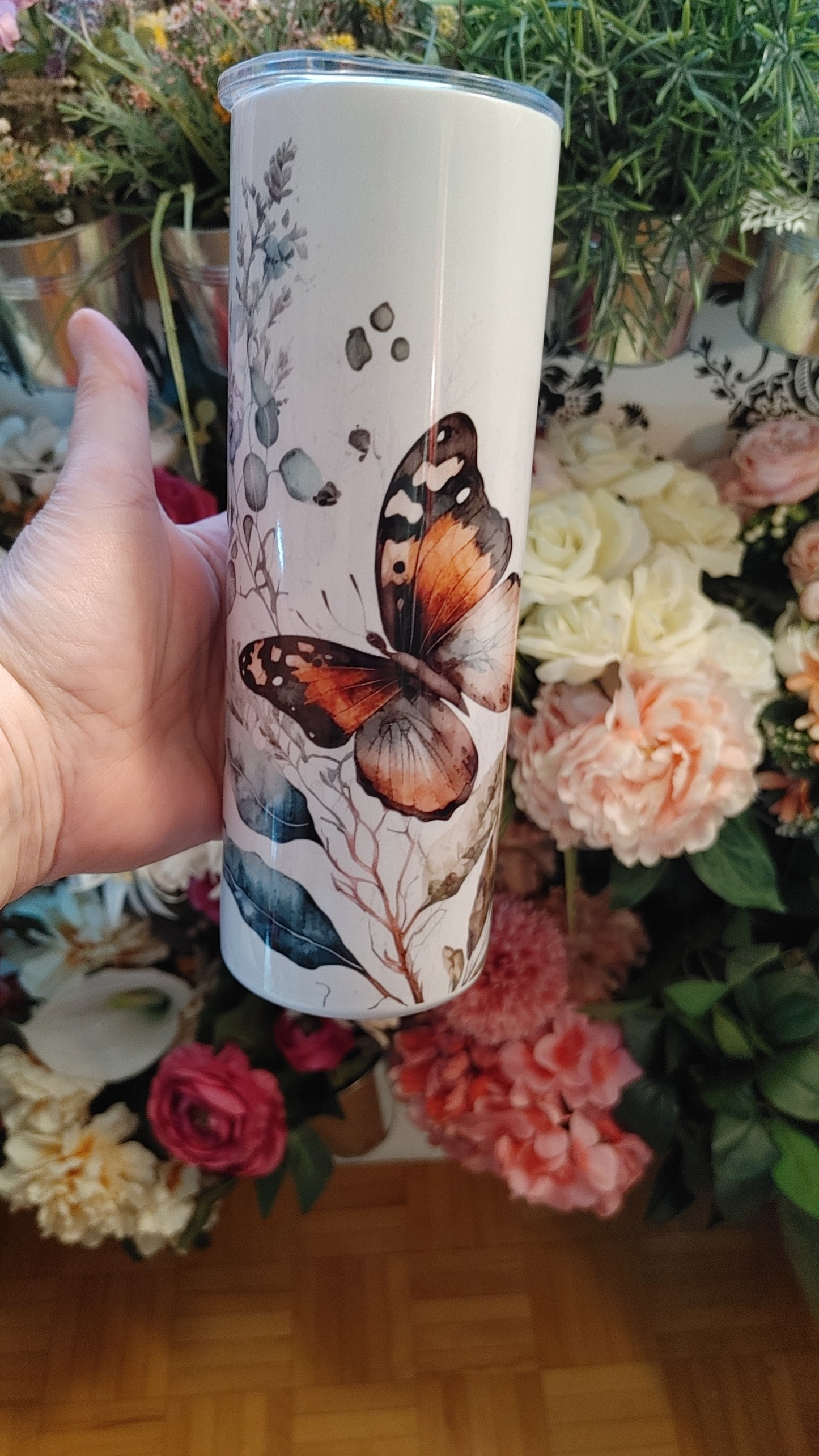 Tumbler isotherme "Papillon Vintage" 20 oz