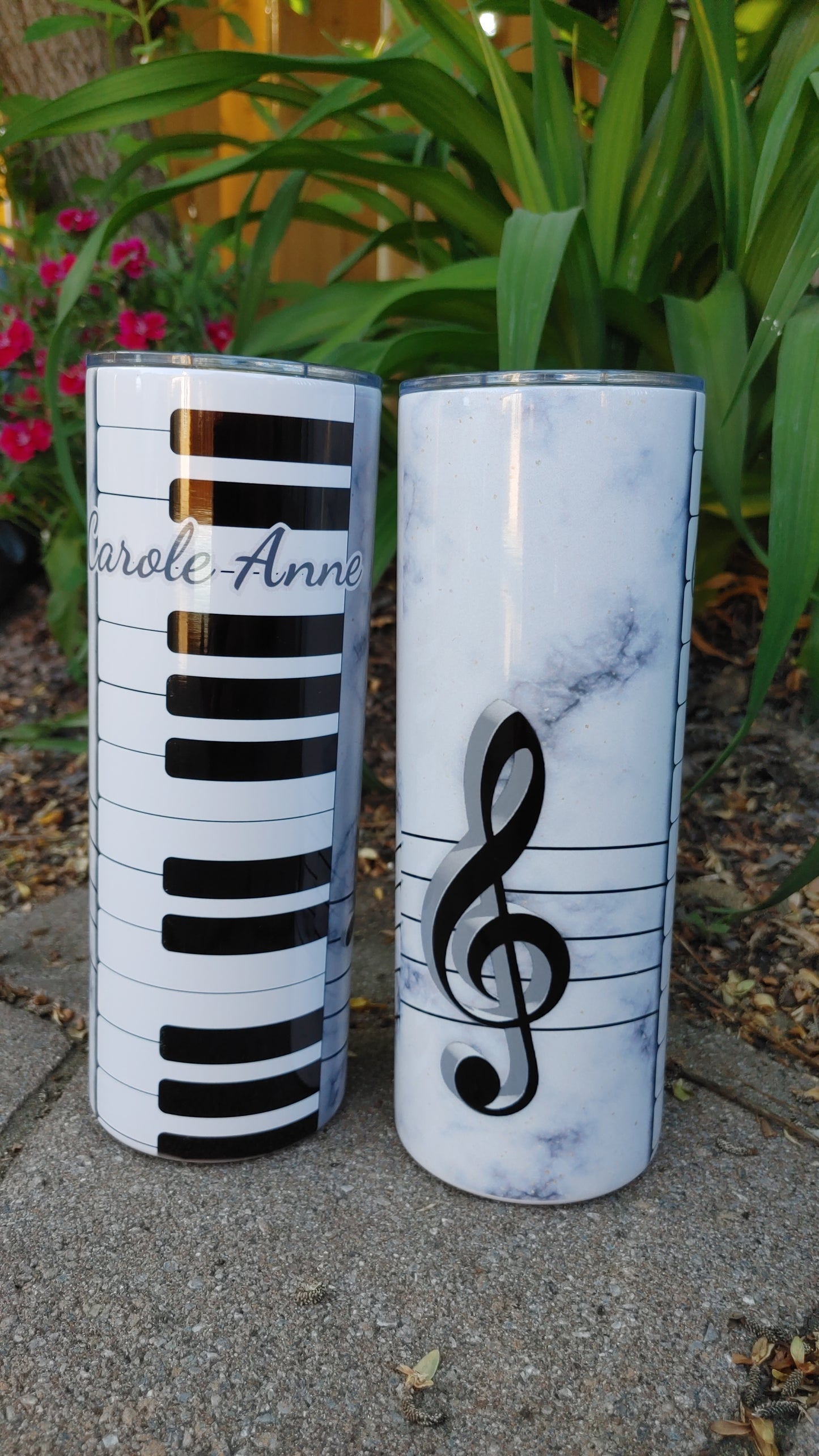 Tumbler isotherme "Musique au piano " 20 oz
