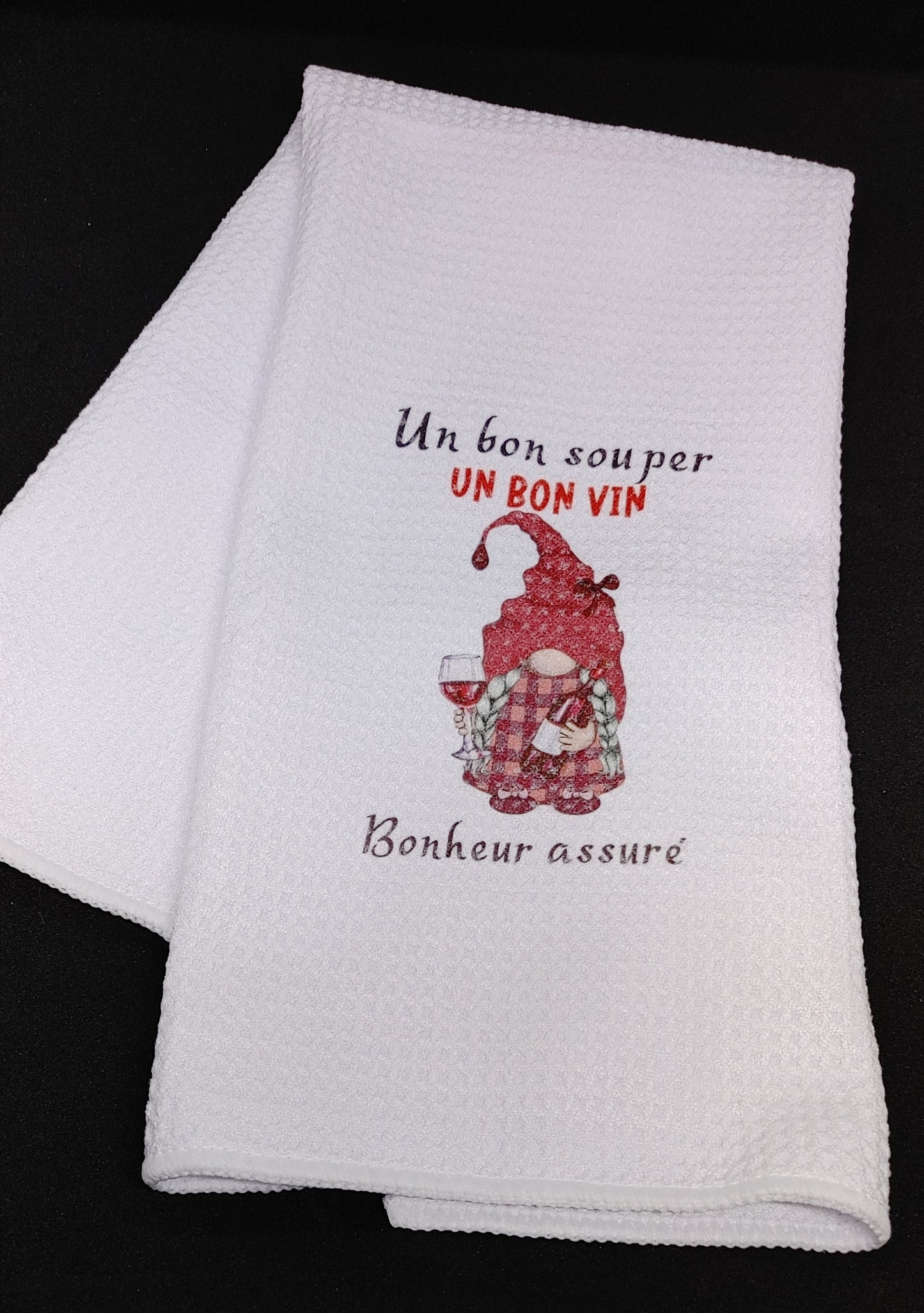 Linge vaisselle "Bonheur assuré"