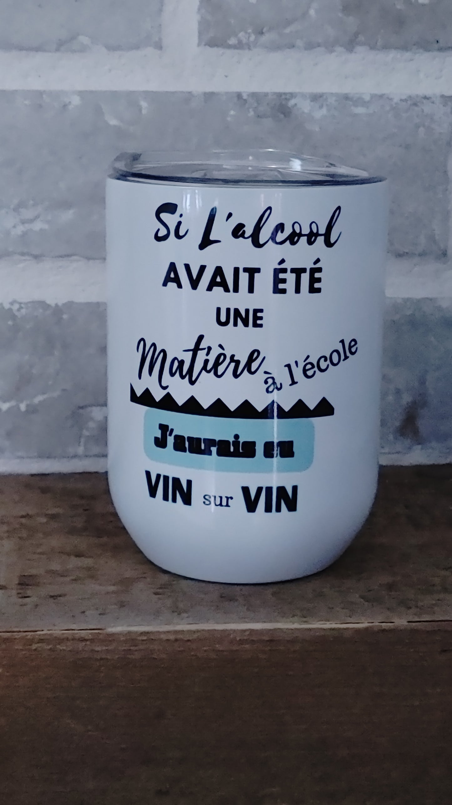Verre à vin isotherme "École " 12oz
