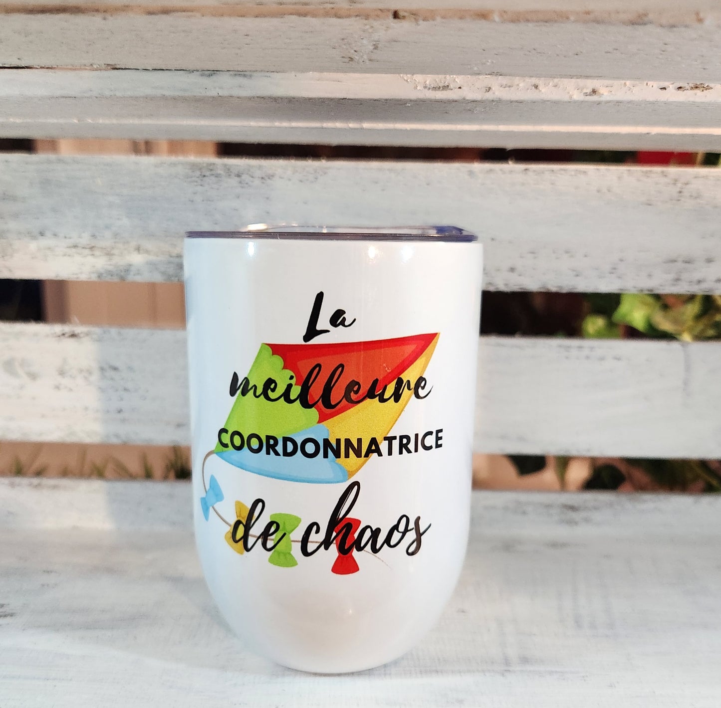 Verre à vin isotherme "Coordonnatrice de chaos" 12oz
