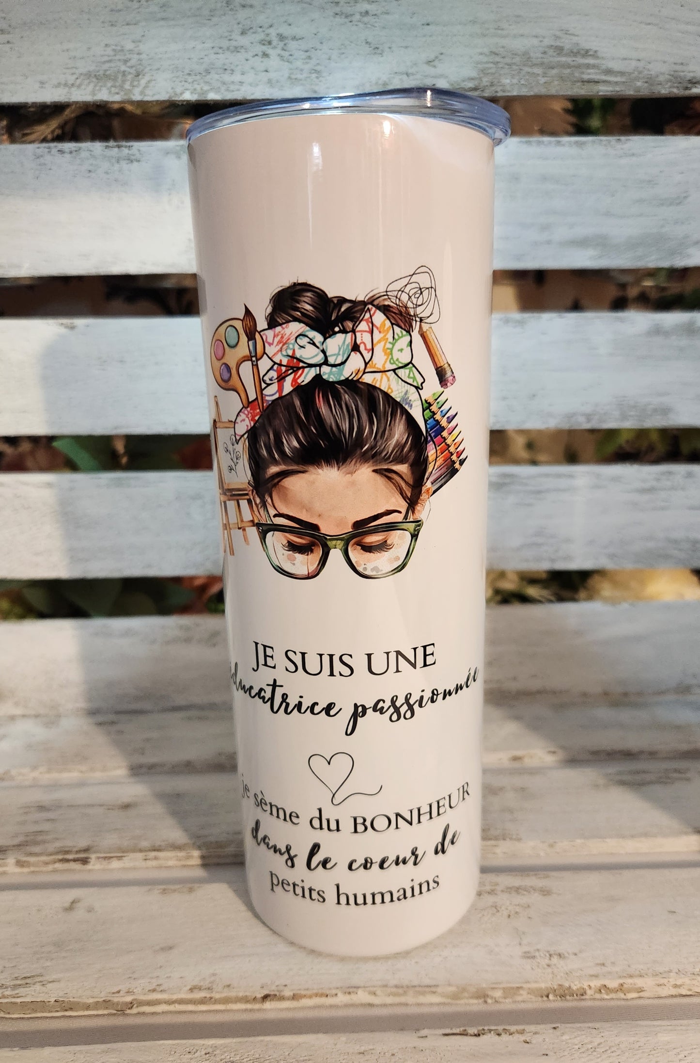 Tumbler isotherme "Éducatrice Humain" 20 oz