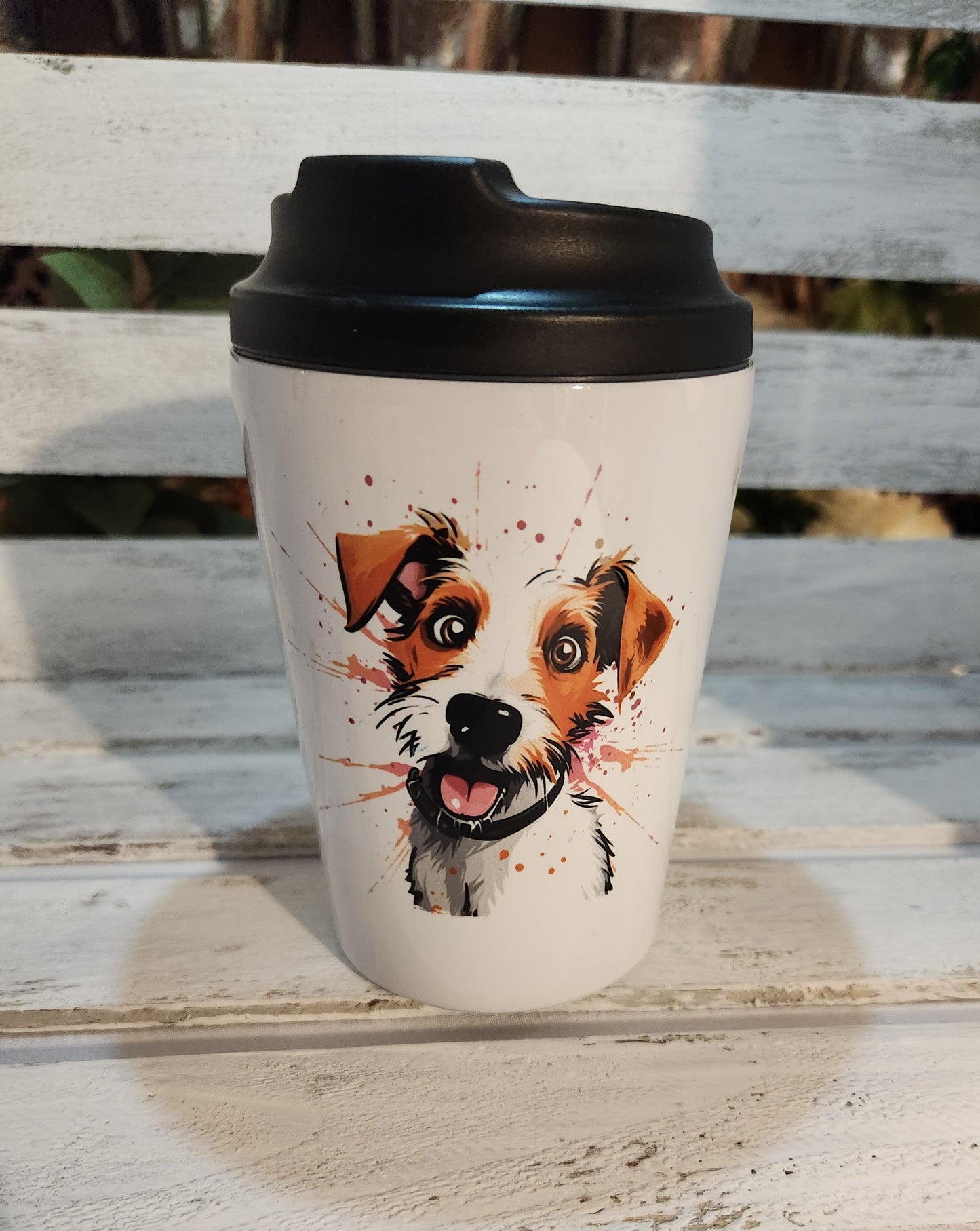 Verre à café isotherme "Chien funky " 12oz
