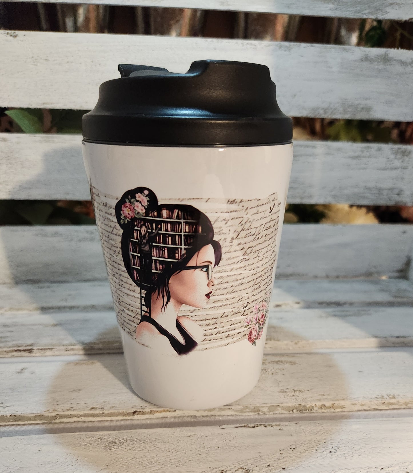 Verre à café isotherme "Librairie " 12oz