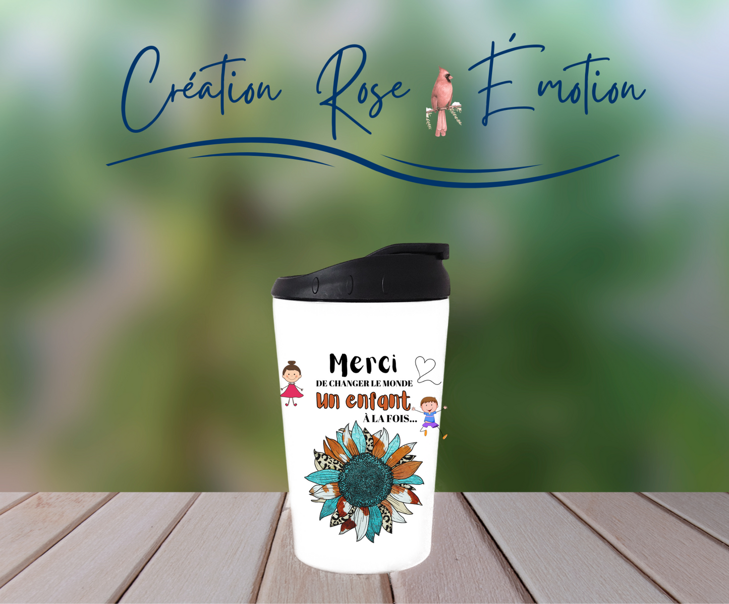 Verre à café isotherme "Garderie " 12oz