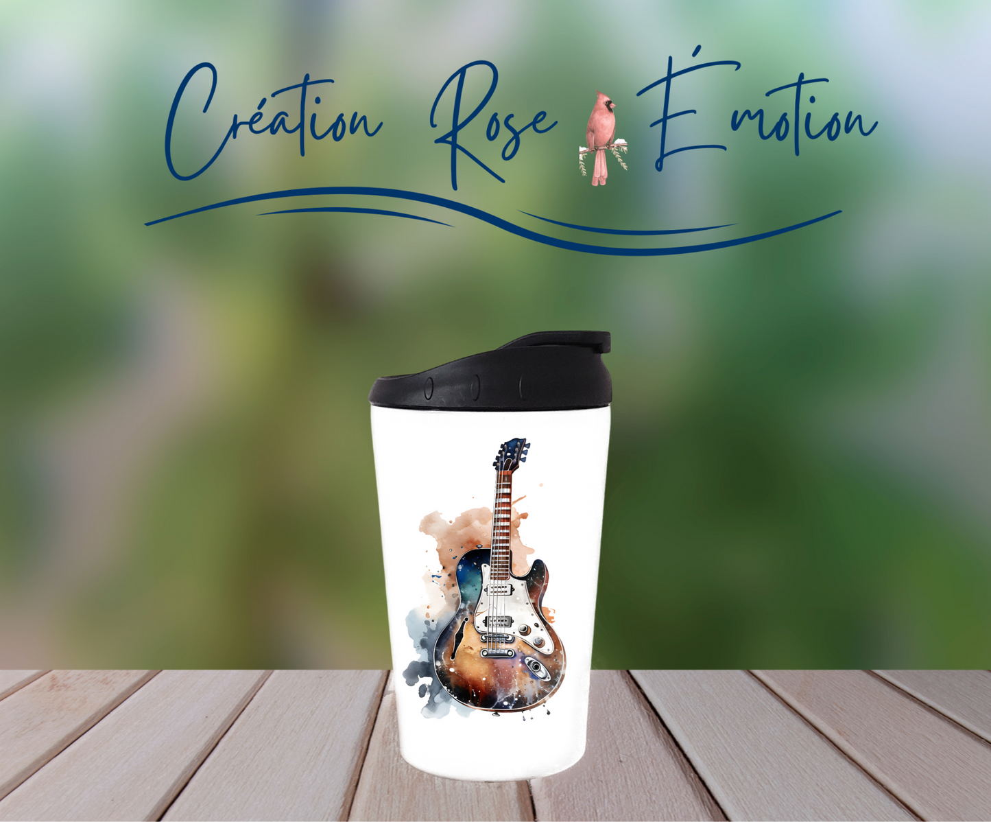 Verre à café isotherme "Guitar " 12oz