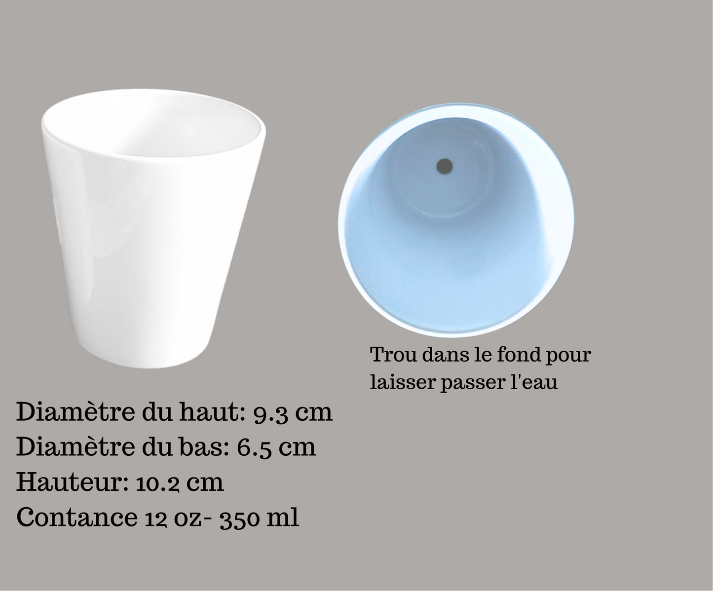 Pot de fleur 12 oz "Jardin de Mamie"