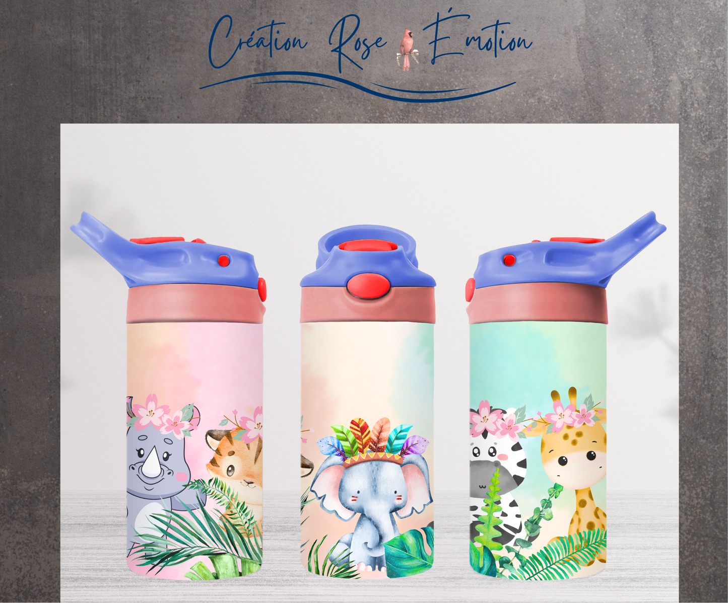 Verre Enfant "Animaux jungle"