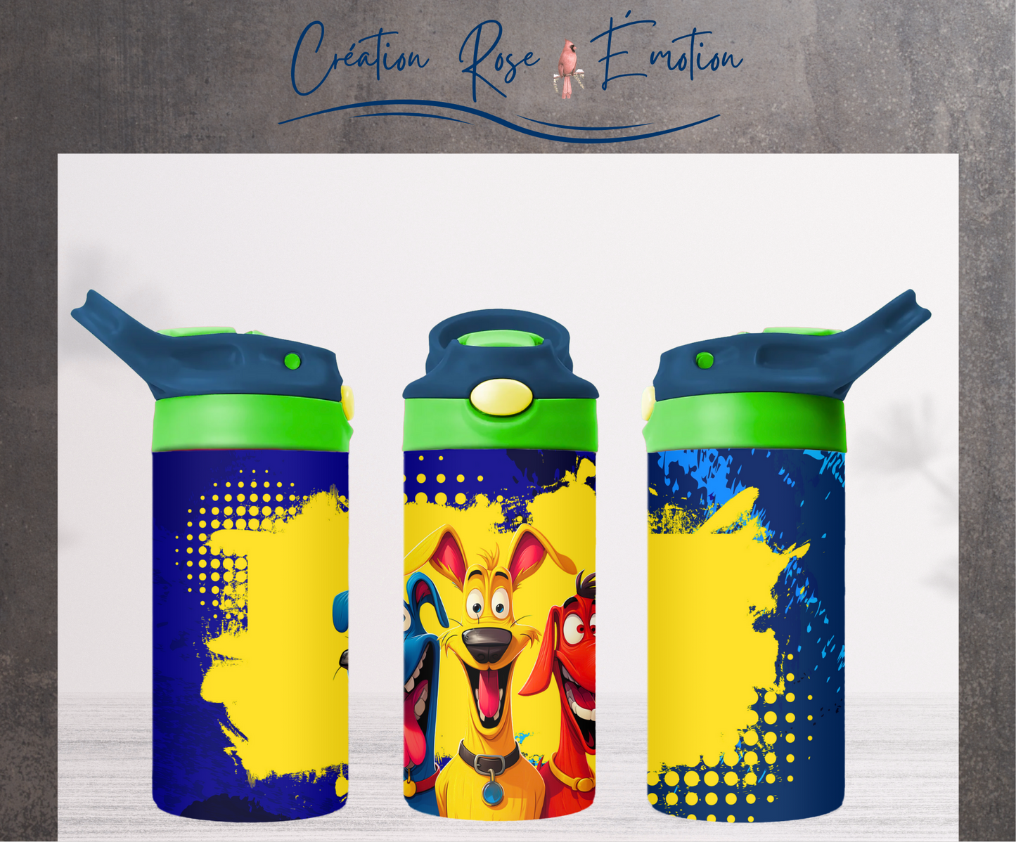 Verre Enfant "Chiens Funny"