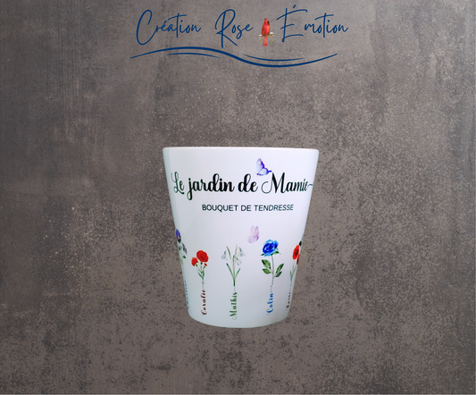 Pot de fleur 12 oz "Jardin de Mamie"