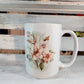 Tasse "Fleurs rosé" 15 oz