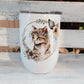 Verre à vin isotherme "Chat couronne fleuri" 12oz