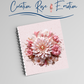 Cahier "3D fleur rose"