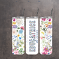 Tumbler isotherme "Éducatrice fleurie" 20 oz
