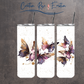 Tumbler isotherme "Papillon mauve" 20 oz
